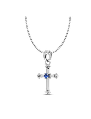 Blue Sapphire Necklace (Nsl) (With Chain)