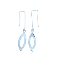 Sterling Silver High Polish Earring Length 60mm