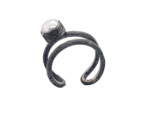 Sterling Silver Oxidized Ring Height 20mm