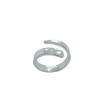 Sterling Silver Hammered Sterling Silver Adjustable Band 5mm.