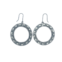 Sterling Silver Oxidized Earring Length with Hook Large 75mm.