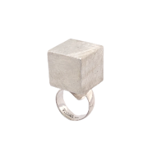 Sterling Silver Brushed Sterling Silver Square Box 20mm X 20mm X 20mm X 20mm.