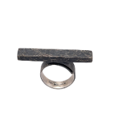 Sterling Silver Oxidized Sterling Silver Bar 34mm