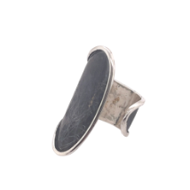 Sterling Silver Oxidized Ring Height 35mm