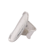 Sterling Silver Hammered Ring Height 35mm