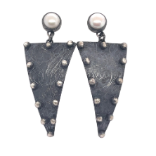 Sterling Silver Oxidixed Length of the Earrings 68mm.