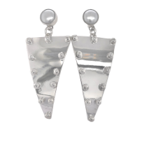 Sterling Silver High Polish Length of the Earrings 68mm.