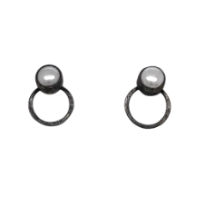 Sterling Silver Oxidixed Length of Earring 11mm.