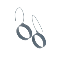 Sterling Silver Oxidized Earring Length Including Hook Large 73mm.