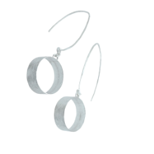 Sterling Silver High Polish Earring Length Including Hook Large 73mm.