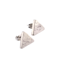 Sterling Silver Hammered Sterling Silver Triangle Box 10mm x 10mm x10mm.