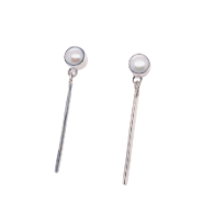 Sterling Silver High Polish Earring Length 45mm.