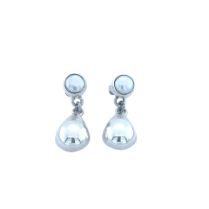 Sterling Silver High Polish Large Size Earring Length 55mm.