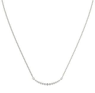 Diamond Row White Gold Necklace