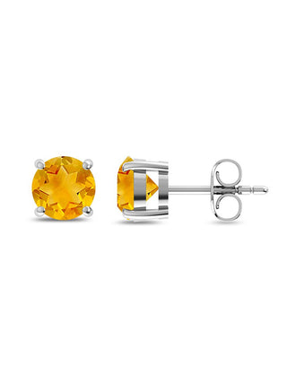 Citrine Stud 5X5 RD