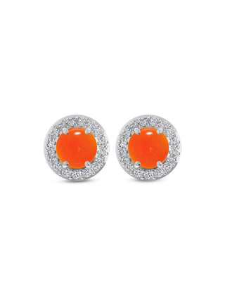 Carnelian Stud 5X5 RD