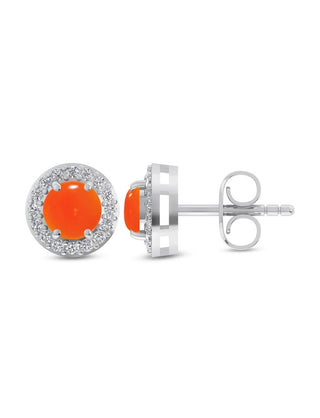 Carnelian Stud 5X5 RD