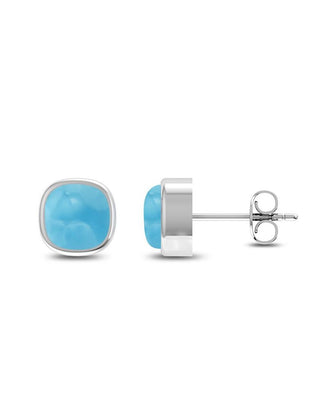 Larimar Stud 7X7 CUS