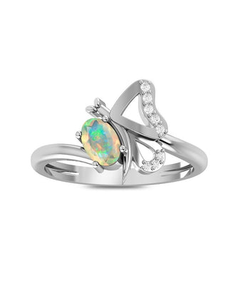 Ethiopian Oval Opal Ring