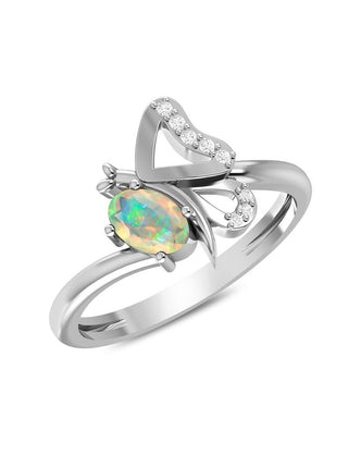 Ethiopian Oval Opal Ring