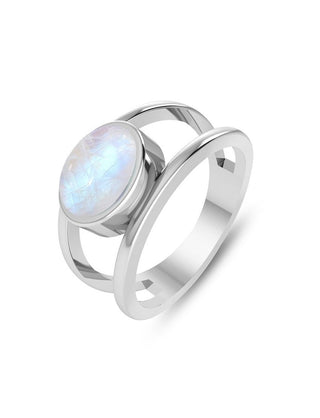 Rainbow Moonstone Ring