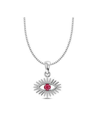 Ruby Necklace With Chain