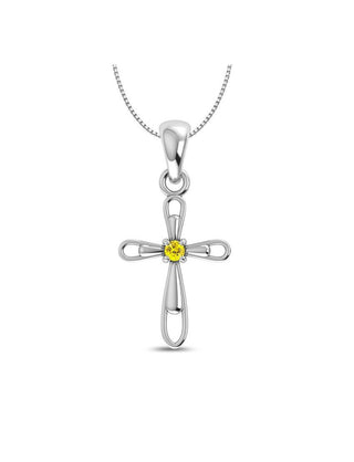 Yellow Sapphire Necklace (With Chain)